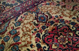 EXTRA LARGE Vintage Handknotted Floral PERSIAN Wool Rug 12x9ft Oriental Keshan 6