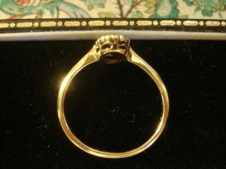 Pretty & Fine Antique Art Deco: 5 Sparkling Diamonds Platinum & 18CT Gold Ring 5