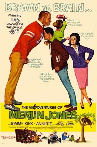 Vintage Movie 16mm The Adventure Of Merlin Jones Feature 1964 Film Comedy