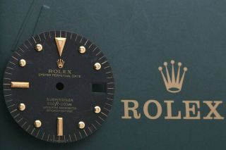 Rolex Vintage Submariner 1680 Matte Black Nipple Dial Some Scratches Fcd8732