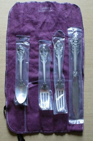 Wallace Grande Baroque Sterling Silver 4 Piece Place Setting