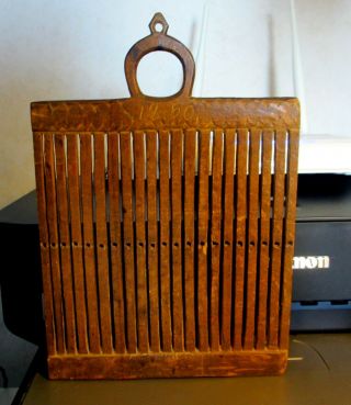 Antique Swedish Rare Wood Tape Loom Rigid Heddle Weaving Brides Gift 1800s