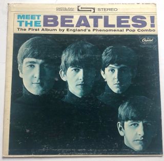 Meet The Beatles Lp Rare Variation Purple " Beatles " On Cover Capitol St - 2047