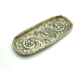 Vintage sterling Silver Small Oval Tray 3