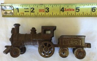 Vintage Toy Train Engine,  Cast Iron,  Number 150,  6 Inches Long