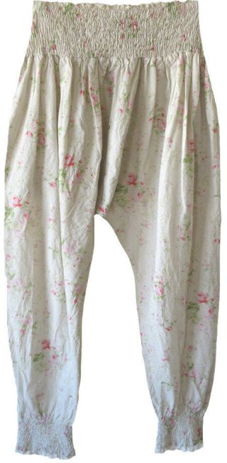 Les Ours Fleurs Floral Print Cotton Fanfan Pants Bloomers Romantic Vintage Style