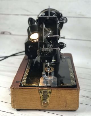 Vintage Singer 99K 1956 Sewing Machine Restored Oiled Ready To Use Case/Foot Ped 6