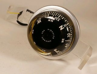 Vintage Airguide Model 64 Illuminated Hand Bearing Compass 2