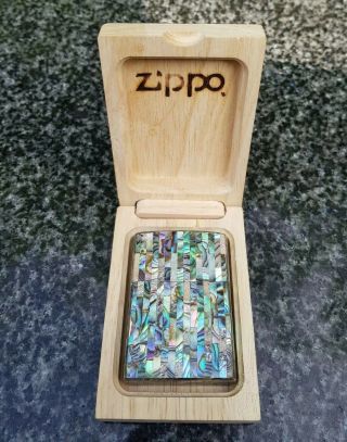 Zippo,  Gilbert Vanel Full Mother Of Pearl ( (extremely Rare))