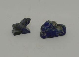 2 X Ancient Bactrian Lapis Amulets,  Circa 1000bc