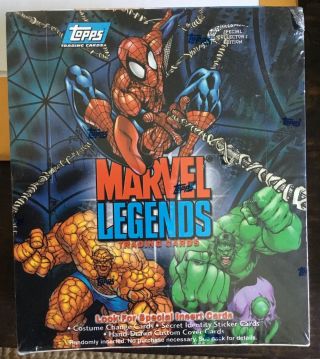 2001 Topps Marvel Legends Trading Cards Factory Wax Box Sketch Card Rare