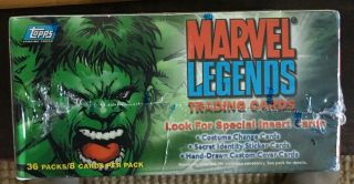 2001 Topps Marvel Legends Trading Cards Factory Wax Box sketch Card Rare 3