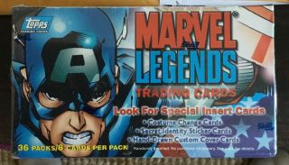 2001 Topps Marvel Legends Trading Cards Factory Wax Box sketch Card Rare 4