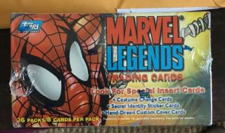 2001 Topps Marvel Legends Trading Cards Factory Wax Box sketch Card Rare 6