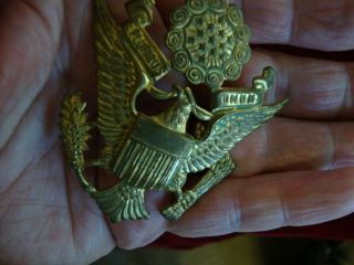 Vintage WWII US Army Military E.  Pluribus Unum Eagle Officer Pin Badge 3