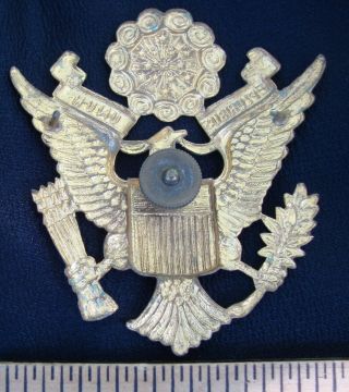Vintage WWII US Army Military E.  Pluribus Unum Eagle Officer Pin Badge 5