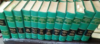 Law Books: American Jurisprudence 2d Vol.  30 - 39 Green Color Vintage