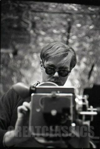 Andy Warhol W/ Camera In Factory Studio Nyc 1964 Camera Negative Peter Basch
