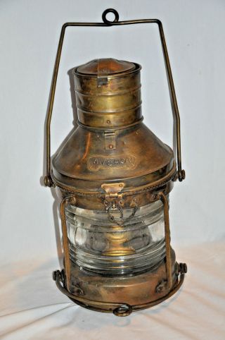 18 " Vintage Nautical Copper Anchor Ship Lantern Vintage Ship Light