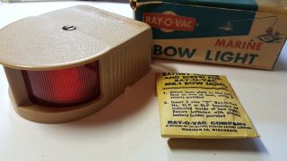 Vintage Nos Ray - O - Vac Mb - 1 Marine Bow Light Boat Green Red