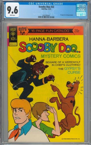 Scooby Doo 22 Cgc 9.  6 Nm,  Rare Gold Key 1970 Series White Pages