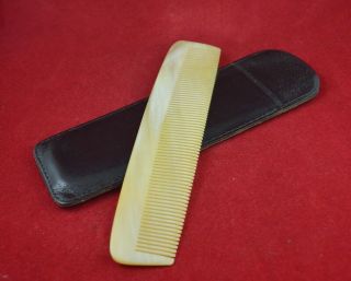 German Wwii Wehrmacht Soldier Comb,  Leather Case War Relic