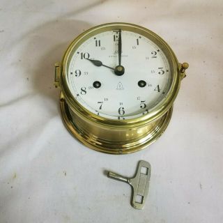 Vintage Schatz Ship’s Clock Royal Mariner 8 Day Brass Chiming Bells
