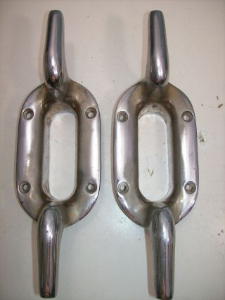 PAIR BRONZE Hawse Pipes w Cleat 11 - 1/2 
