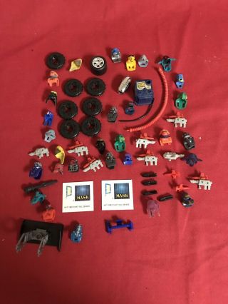 Nive Assortment Of Vintage Mask M.  A.  S.  K Action Figures Accessories Weapons