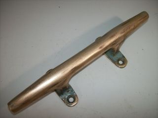 Vintage Bronze Boat Cleat 12 " Huge - Sailboat Cleat,  Heavy 3 Lb - Brass Cleat