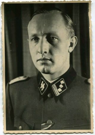 Ww2 Archived Photo Elite Troops Officer With Name On Reverse