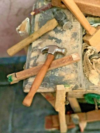Miniature Dollhouse Vintage c1979 Frank Matter Artisan Wood Steel Hammer 1 