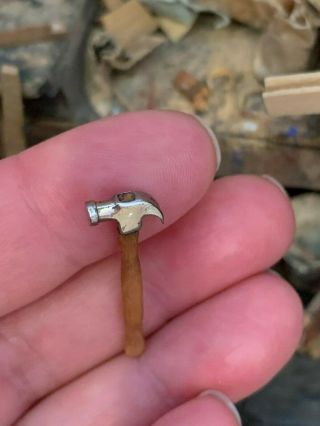 Miniature Dollhouse Vintage c1979 Frank Matter Artisan Wood Steel Hammer 1 