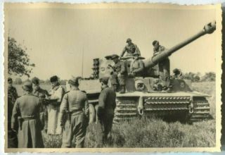 Ww2 Archived Photo Panzer Vi Tiger Tank And Its Crew