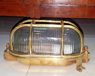 Vintage Model Style Marine Brass Passage Way Bulkhead Cover Light 1 Piece