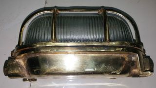 vintage model style marine brass passage way bulkhead cover light 1 piece 2