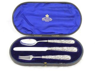 Antique Georgian Solid Sterling Silver Christening Set 1829 