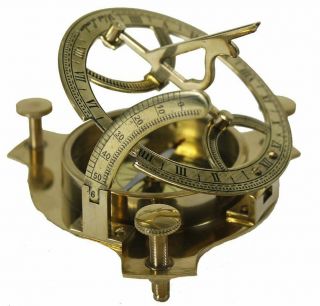 Thorinstruments 4 " Sundial Compass - Solid Brass Sun Dial