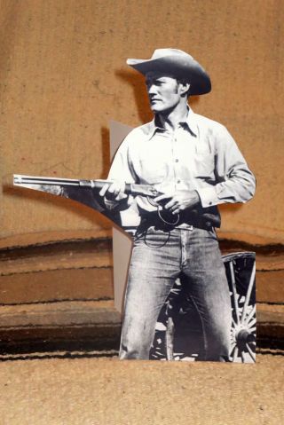 " Rifleman " Staring Chuck Connors Tv Western Tabletop Display Standee 10.  5 " Tall