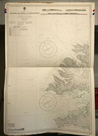 Iceland West Coast,  Navigational Chart / Hydrographic Map 2976,  Straumnes