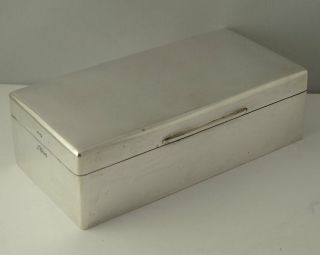 Large Vintage Solid Silver Cigarette or Trinket Box - Walker & Hall Sheff.  1968 3