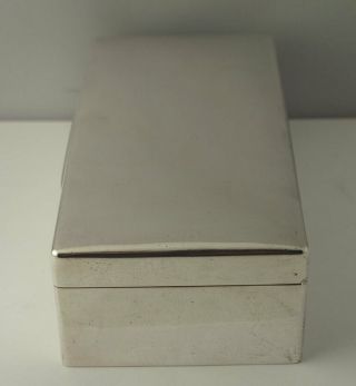Large Vintage Solid Silver Cigarette or Trinket Box - Walker & Hall Sheff.  1968 5
