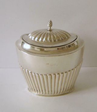 An Antique Sterling Silver Tea Caddy Chester 1919 Barker Brothers 131 Grams