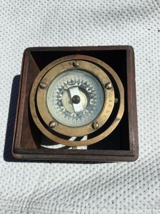 Vintage Antique Brass Maritime Nautical Ship Compass 21666