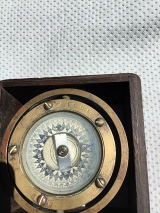 Vintage Antique Brass maritime Nautical Ship Compass 21666 2