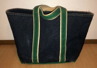 Vintage LL Bean Boat and Tote Bag Blue Green Beach 2