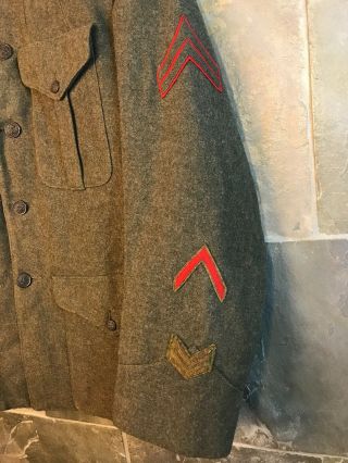 WW1 US Army Winter Wool Tunic Jacket Vintage Military WWI 5