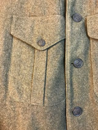 WW1 US Army Winter Wool Tunic Jacket Vintage Military WWI 7