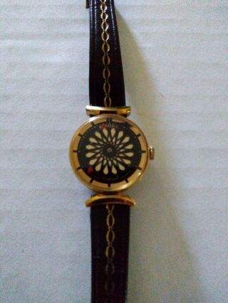 Vintage Ernest Borel Kaleidoscope Cocktail Swiss Mech Watch,  2 Replacment Bands