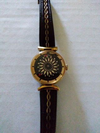 Vintage Ernest Borel Kaleidoscope Cocktail Swiss Mech Watch,  2 Replacment Bands 2